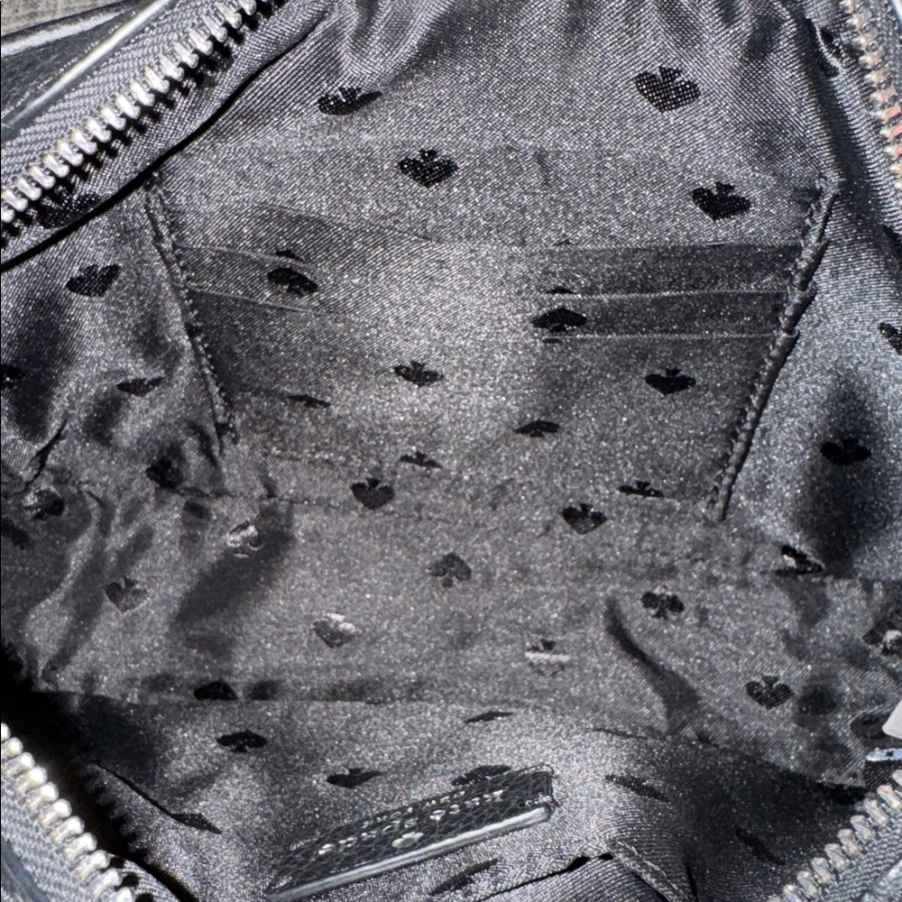 Kate Spade Bag Glitter On Mini Camera Black Pebbled Leather Crossbody - Picture 12 of 17